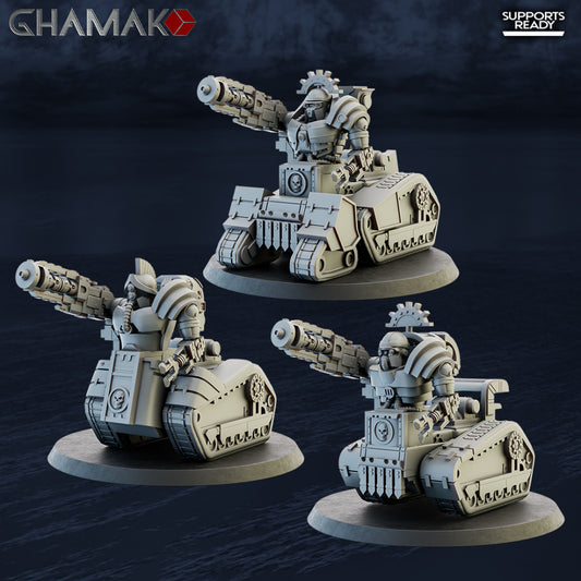 Tech Priests Cult Of Mars Martian Annihilators (3 Units), 28mm heroic scale unpainted resin