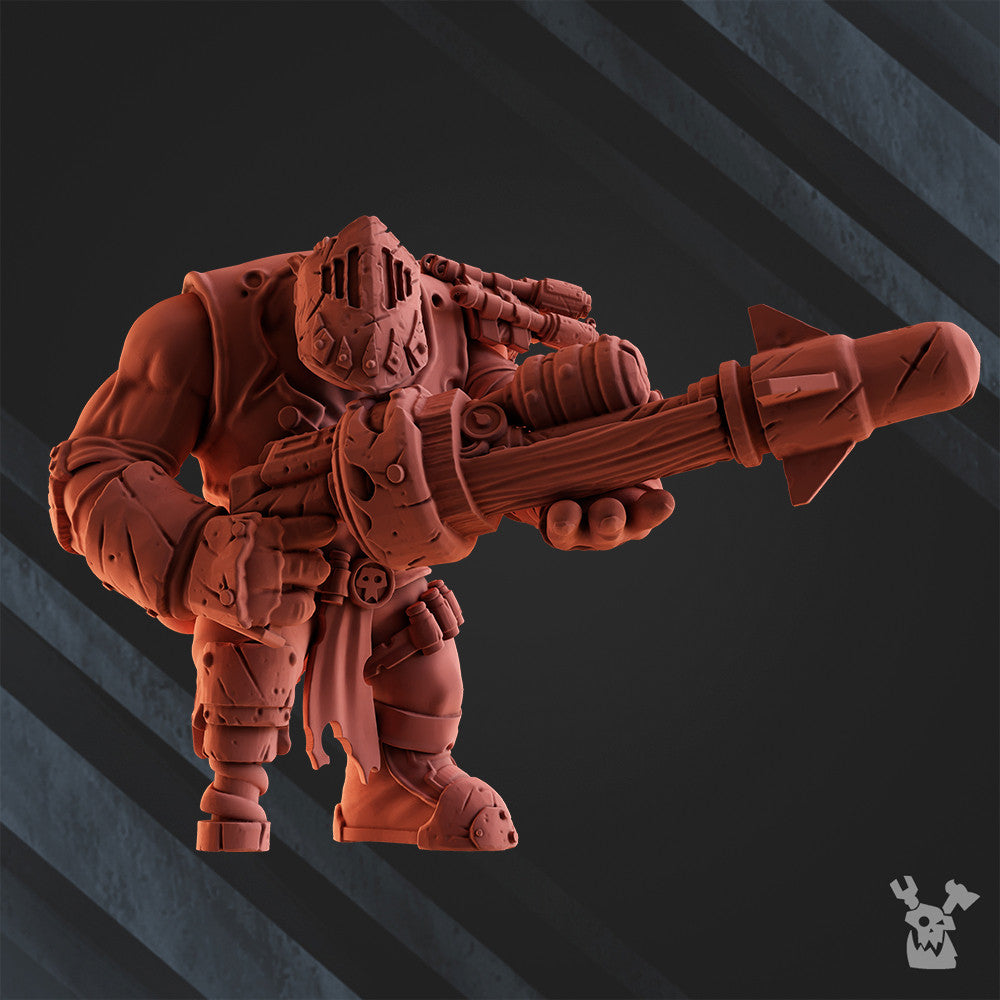 Orks Boombo Boy, proxy miniature, 28mm heroic scale unpainted resin, view 5