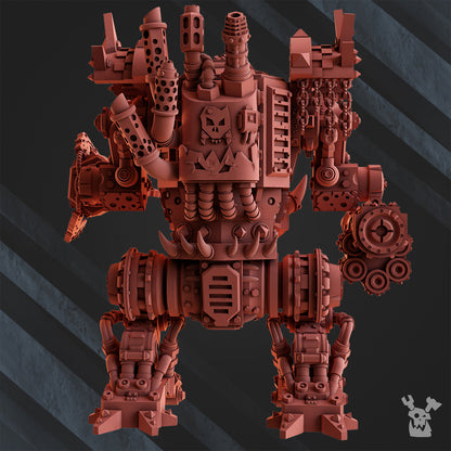 Orks Deff Box, proxy miniature, 28mm heroic scale unpainted resin, view 7
