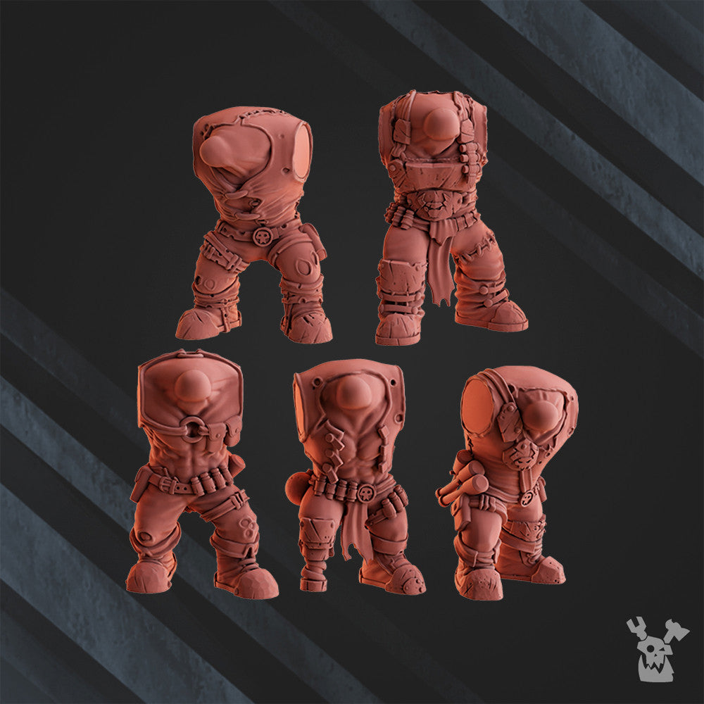 Orks Boombo Boyz Build Kit, proxy miniature, 28mm heroic scale unpainted resin, view 3
