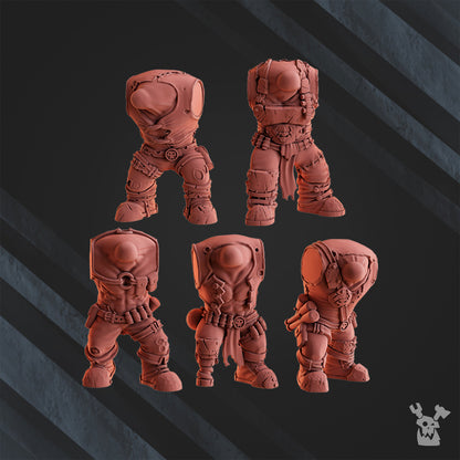 Orks Boombo Boyz Build Kit, proxy miniature, 28mm heroic scale unpainted resin, view 3