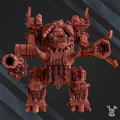 Orks Deff Box, proxy miniature, 28mm heroic scale unpainted resin, view 8