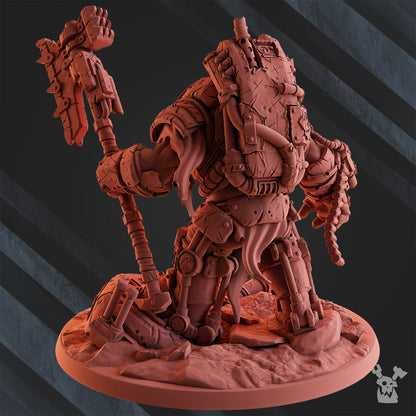 Orks Bullwar Boss, proxy miniature, character, 28mm heroic scale unpainted resin, view 6