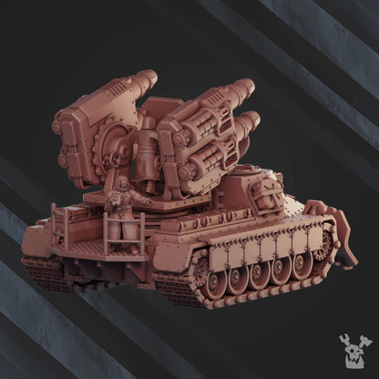 Frostborn Division Artillery Tank Red Napoleon Rn937, Imperial Army proxy miniature, 28mm heroic scale unpainted, view 3