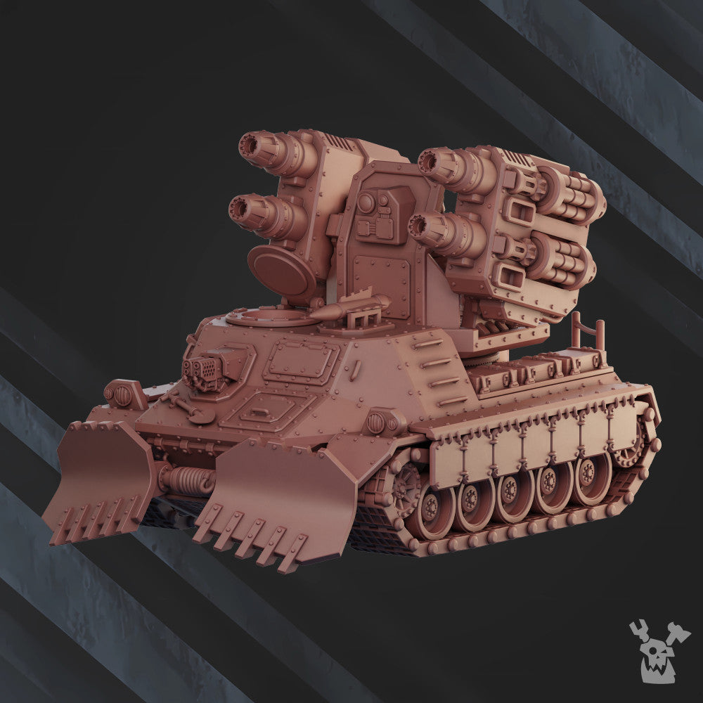 Frostborn Division Artillery Tank Red Napoleon Rn937, Imperial Army proxy miniature, 28mm heroic scale unpainted resin