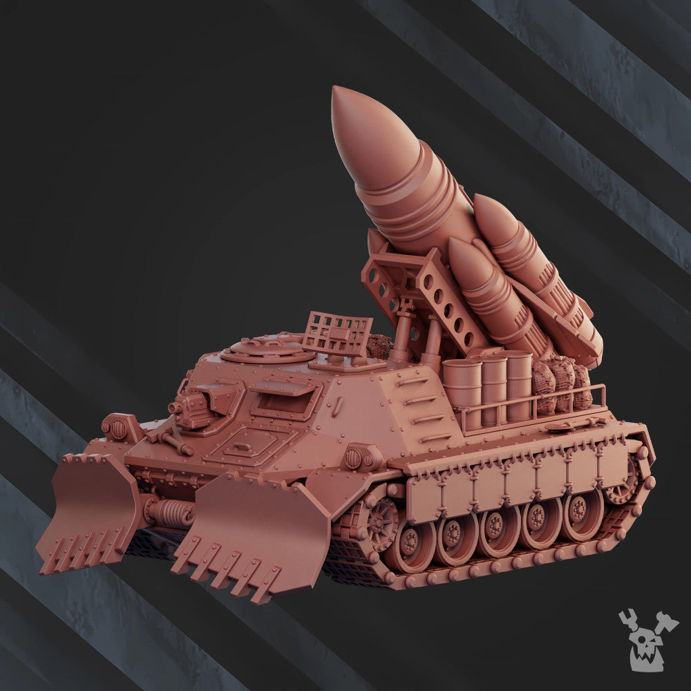 Frostborn Division Automated Missile Launcher Comrad Freeze Cf939, Imperial Army proxy miniature, artillery, 28mm heroic scal