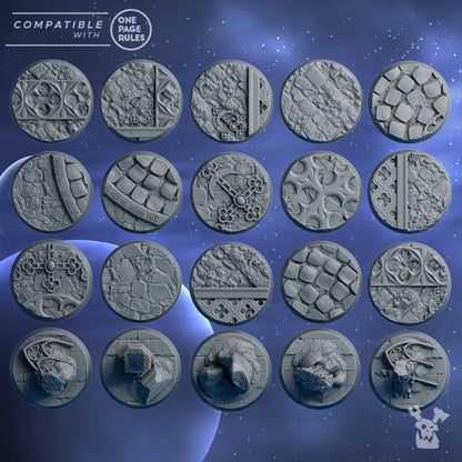 Battle Sisters Bases 32Mm, resin miniature bases, 28mm heroic scale unpainted resin