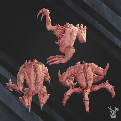 Bloodthirsty Knights Beasts From Beyond, proxy miniature, monster, 28mm heroic scale unpainted resin, vi
