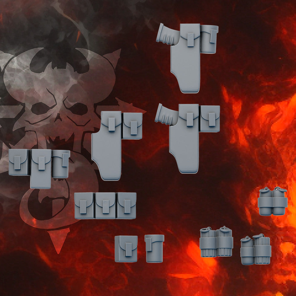 Dark Dark Space Knights Bits Set, Dark Space Knights resin conversion bits, 28mm heroic scale unpainted resin