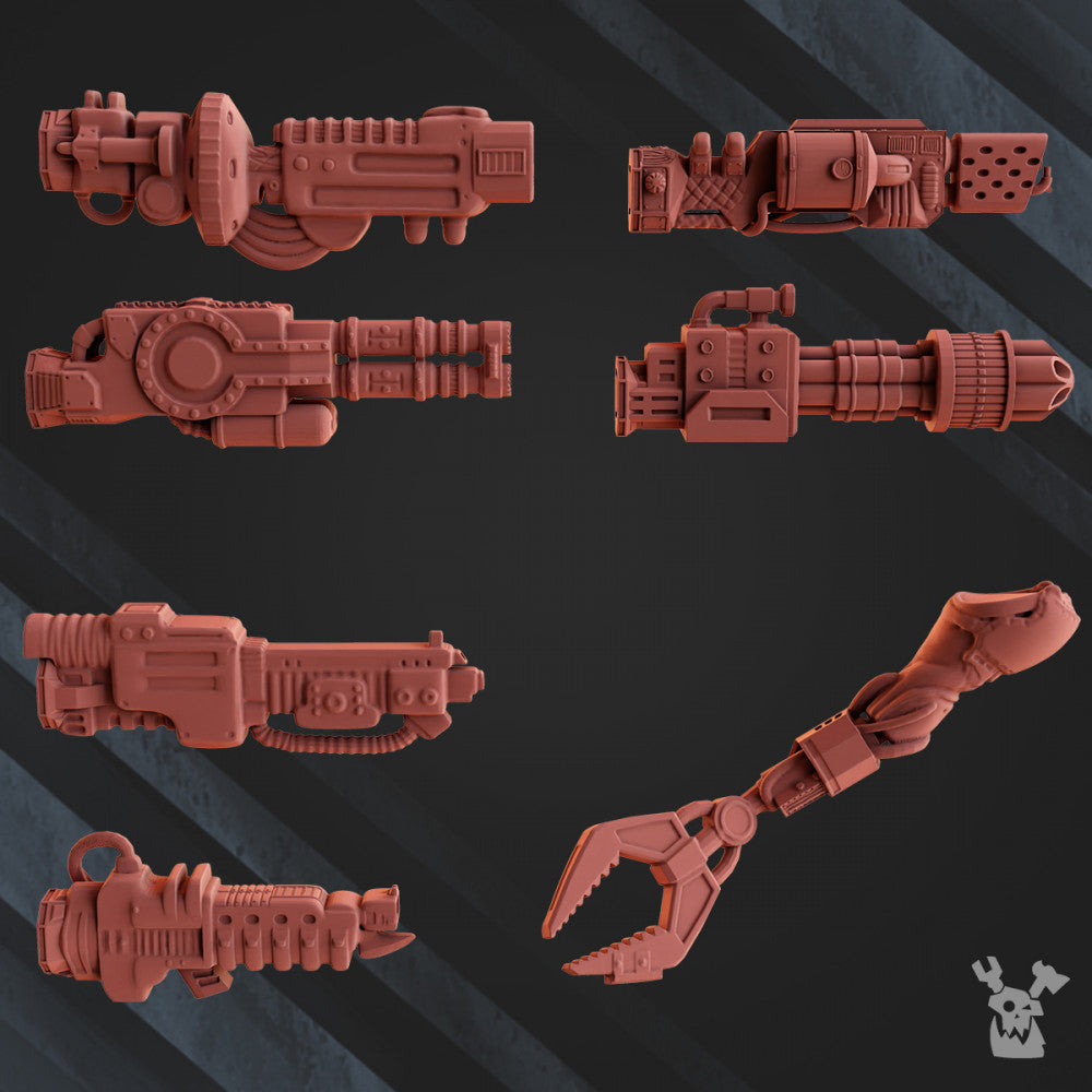 Machine Cult Kt-08 Crasher V3, Tech Priests proxy miniature, 28mm heroic scale unpainted resin, view 7