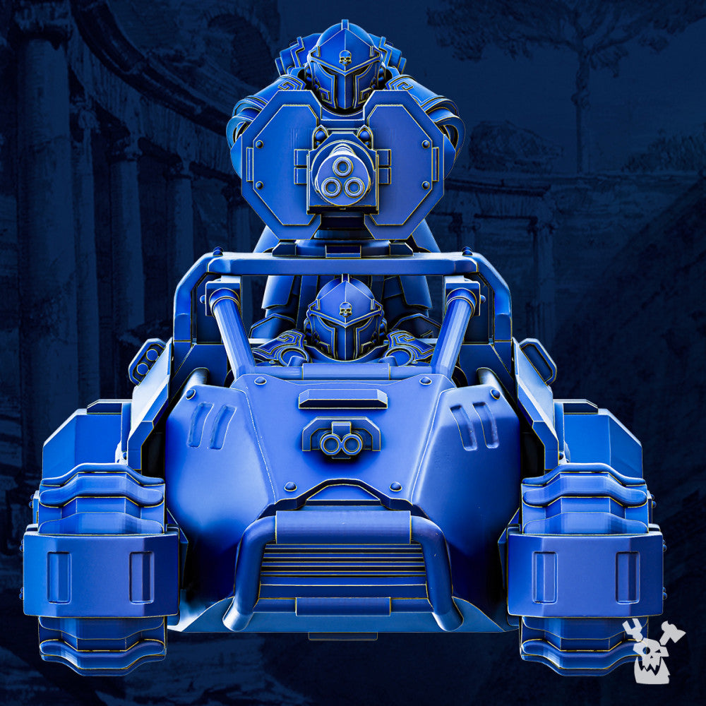 Ultra Knights Fast Attack Space Buggy, proxy miniature, vehicle, 28mm heroic scale unpainted, view 2
