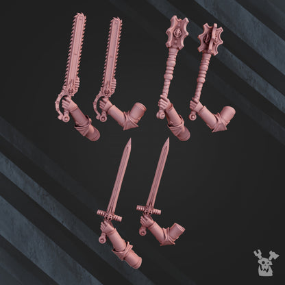 Battle Sisters Commander, proxy miniature, character, 28mm heroic scale unpainted resin, view 2