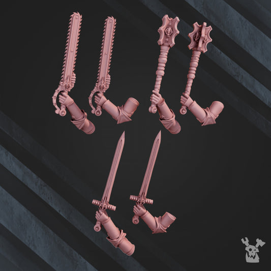 Battle Sisters Commander, proxy miniature, character, 28mm heroic scale unpainted resin, view 2