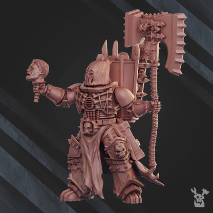 Bloodthirsty Knights Carac The Murderous Rampage, proxy miniature, 28mm heroic scale unpainted resin, vi