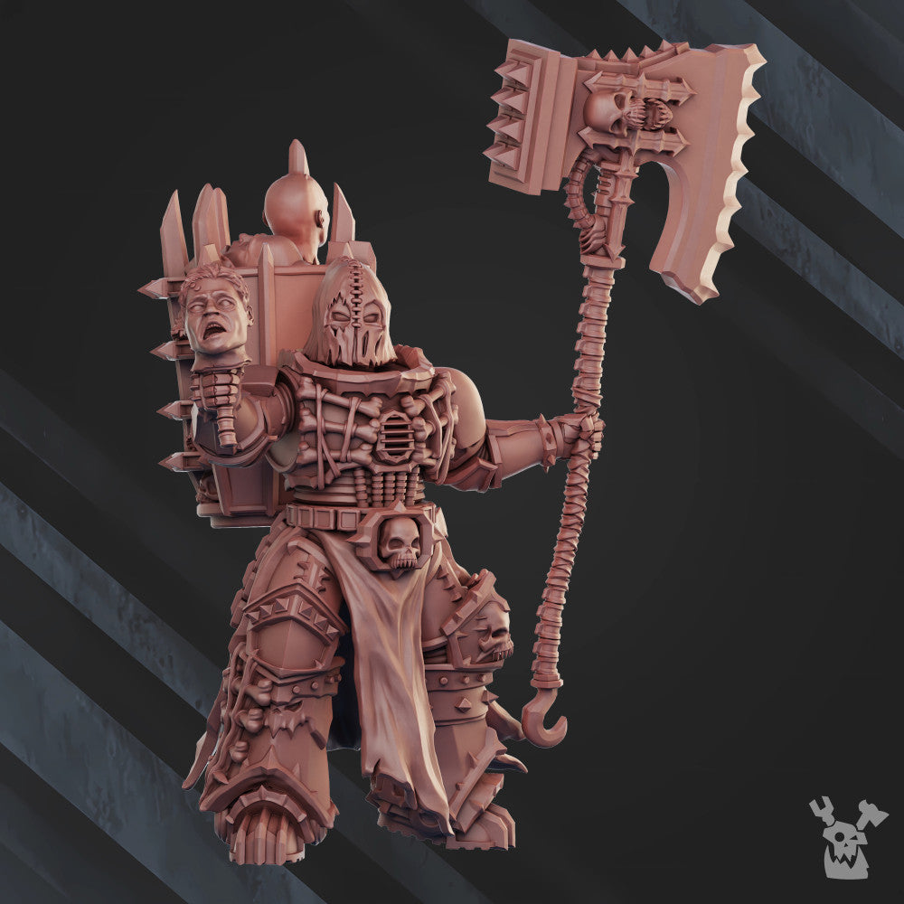 Bloodthirsty Knights Carac The Murderous Rampage, proxy miniature, 28mm heroic scale unpainted resin, vi