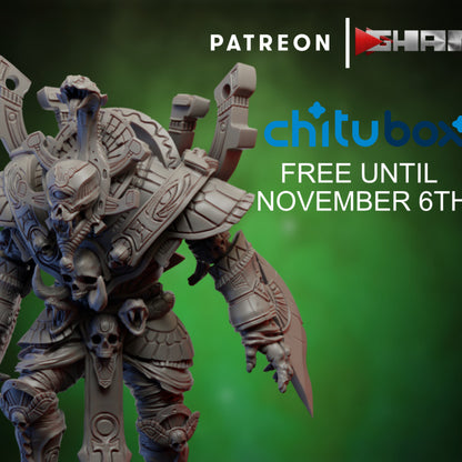 Undead Cyclops Egptyan, Necro proxy miniature, 28mm heroic scale unpainted resin, view 4