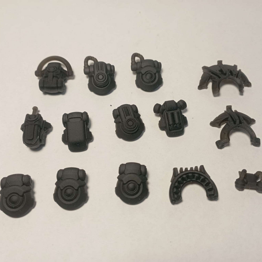 Space Dwarf Nibelung Warriors Build Kit, proxy miniature, squad, 28mm heroic scale unpainted resin, view 8