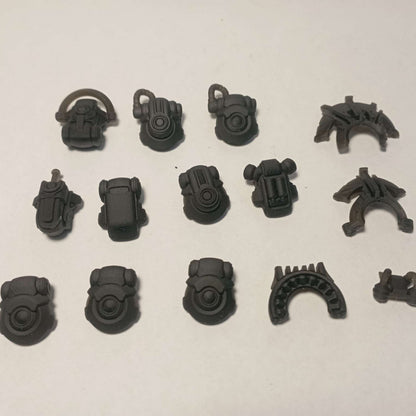 Space Dwarf Nibelung Warriors Build Kit, proxy miniature, squad, 28mm heroic scale unpainted resin, view 8
