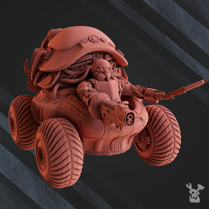 Machine Cult Kt-08 Crasher V2, Tech Priests proxy miniature, 28mm heroic scale unpainted resin, view 2
