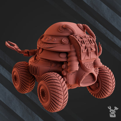 Machine Cult Kt-08 Crasher V2, Tech Priests proxy miniature, 28mm heroic scale unpainted resin, view 3