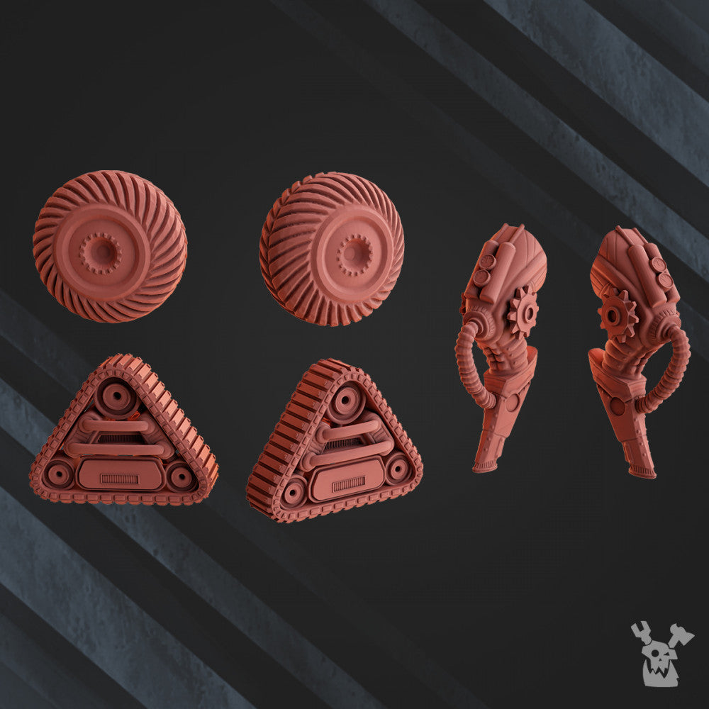 Machine Cult Kt-08 Crasher V1, Tech Priests proxy miniature, 28mm heroic scale unpainted resin, view 6