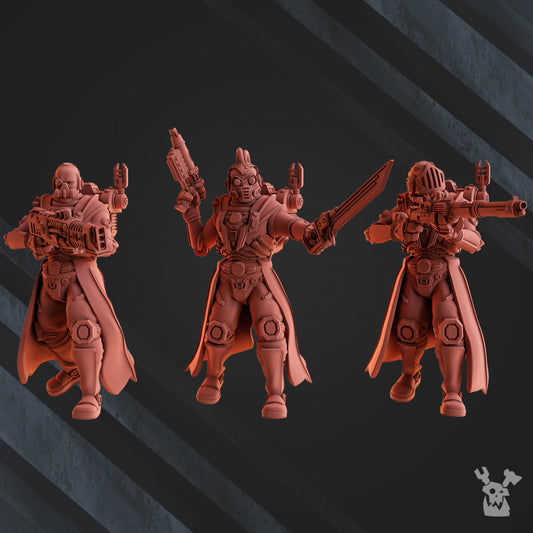 Tech Priests Machine Cult Scout Warriors (10 Units), 28mm heroic scale unpainted resin