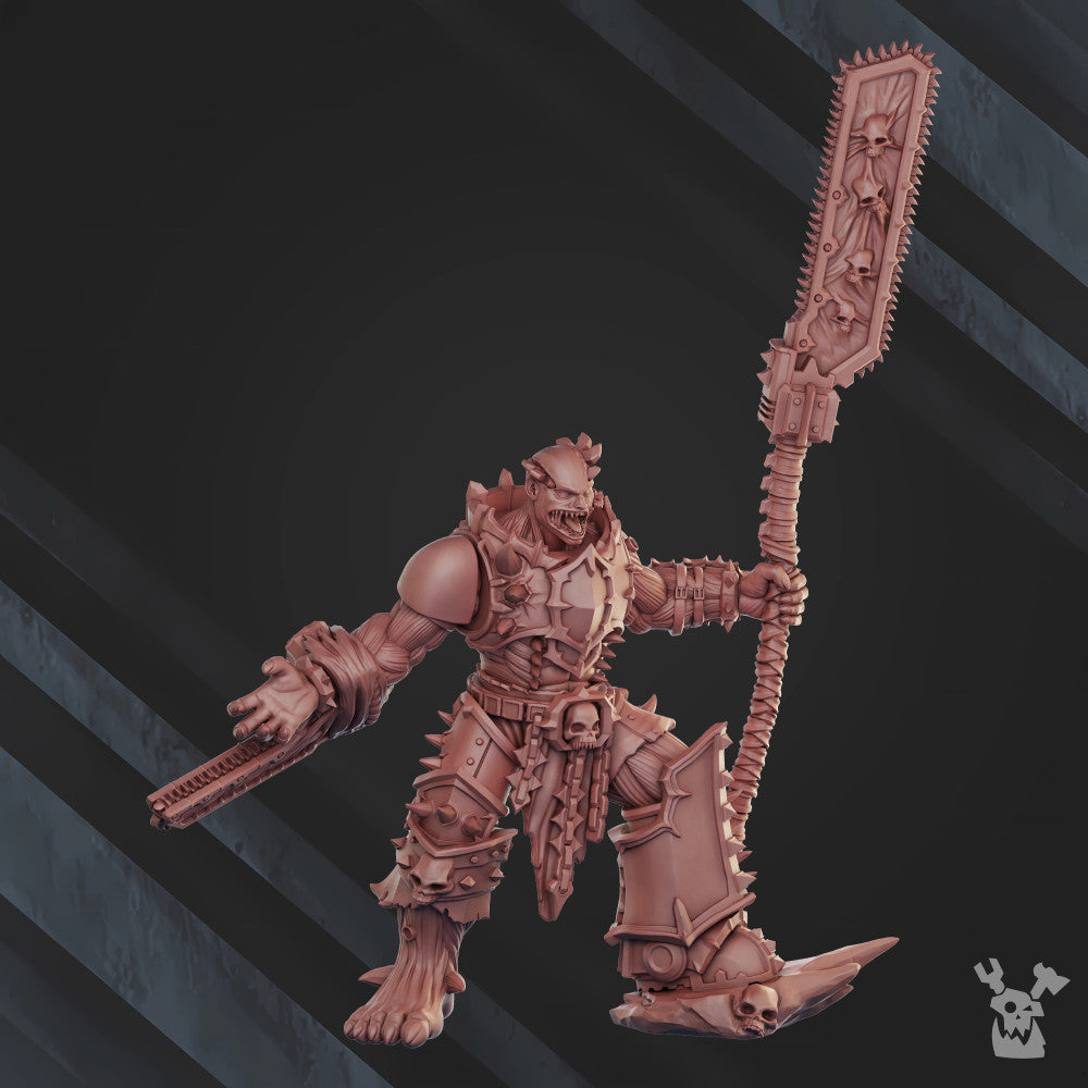 Bloodthirsty Knights Carac The Murderous Rampage, proxy miniature, 28mm heroic scale unpainted resin, vi