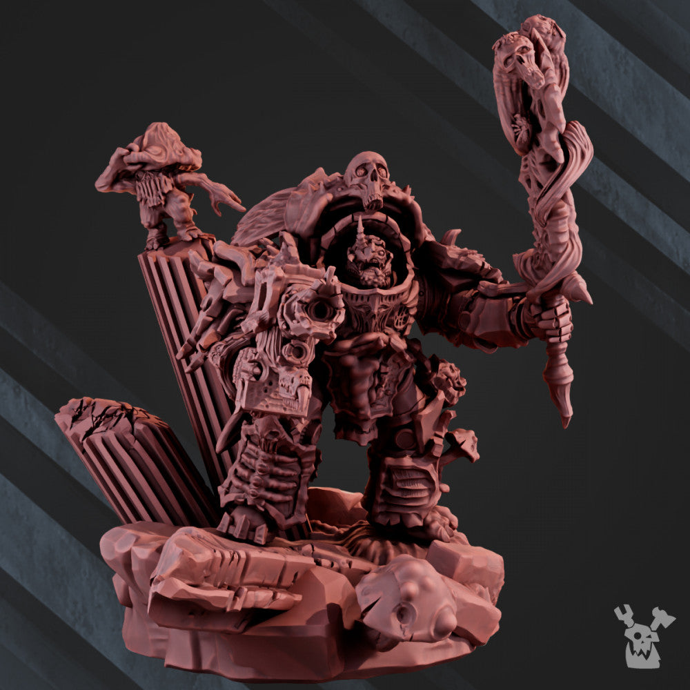 Plague Knights Destroyer Squad, proxy miniature, 28mm heroic scale unpainted resin, view 6