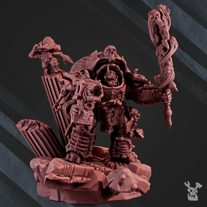 Plague Knights Destroyer Squad, proxy miniature, 28mm heroic scale unpainted resin, view 6