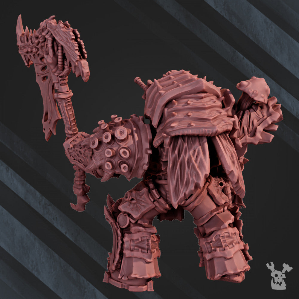 Plague Knights Destroyer Squad, proxy miniature, 28mm heroic scale unpainted resin, view 9