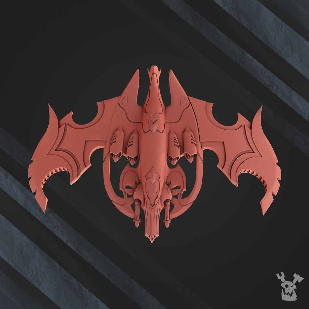 Dark Eldar Darkvoid Bomber, proxy miniature, 28mm heroic scale unpainted resin