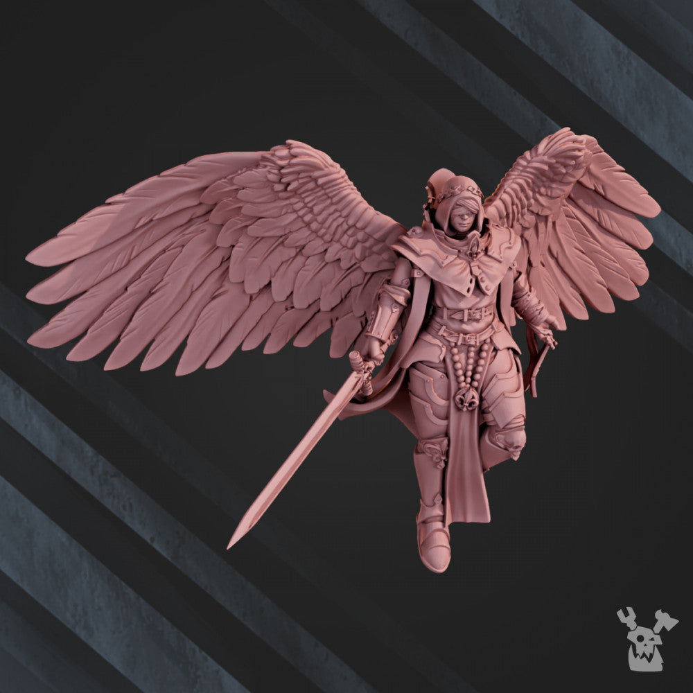 Battle Sisters Archangel Elizabeth (67Mm), proxy miniature, 28mm heroic scale unpainted resin, view 5
