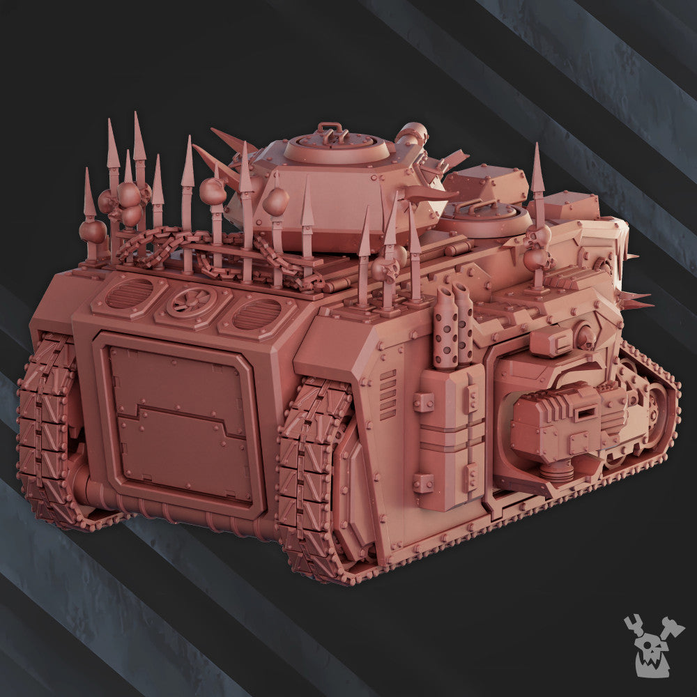 Bloodthirsty Knights Frantic Crusher, proxy miniature, 28mm heroic scale unpainted resin, view 6