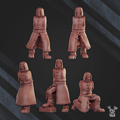 Frostborn Division Infantry Squad, Imperial Army proxy miniature, 28mm heroic scale unpainted resin, view 2