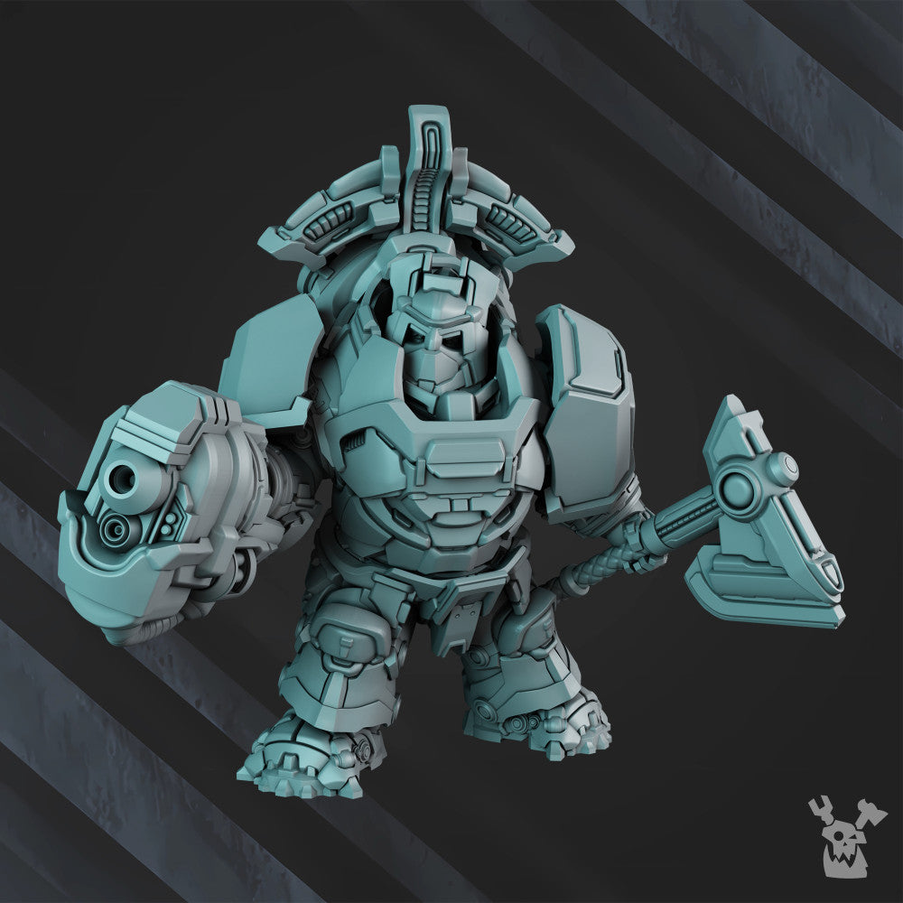 Space Dwarf Fundin The Oreater, proxy miniature, character, 28mm heroic scale unpainted resin