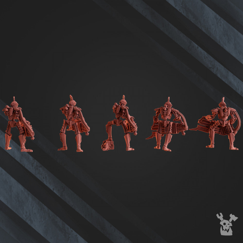 Necro Guardians, proxy miniature, 28mm heroic scale unpainted resin, view 2