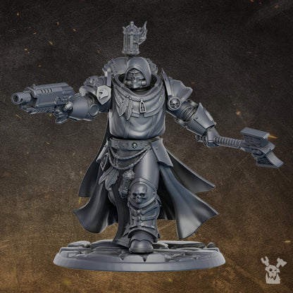 Hooded Knights Sir Gawein, proxy miniature, character, 28mm heroic scale unpainted resin