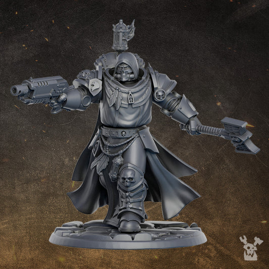 Hooded Knights Sir Gawein, proxy miniature, character, 28mm heroic scale unpainted resin