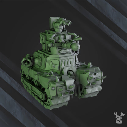 Orks Gobbo Wagons, proxy miniature, 28mm heroic scale unpainted resin, view 3