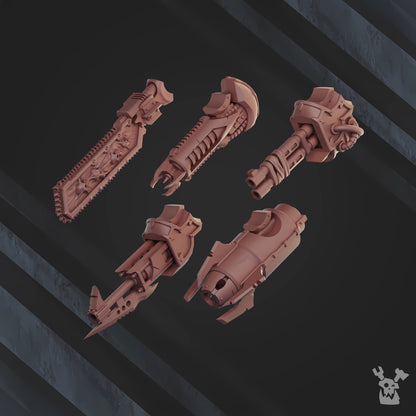Bloodthirsty Knights Gore Harvester, proxy miniature, 28mm heroic scale unpainted resin, view 7