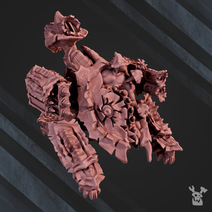 Plague Knights Hauler, proxy miniature, 28mm heroic scale unpainted resin, view 3