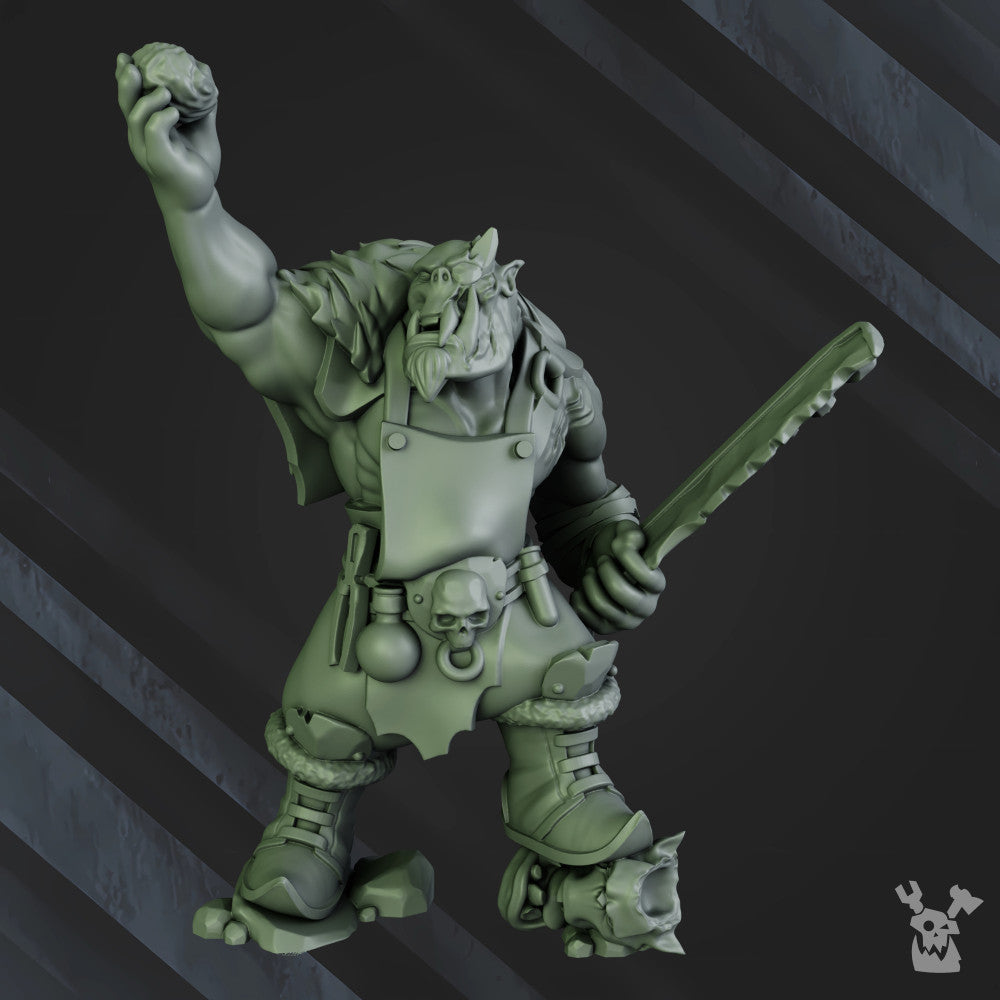 Orks Heala Khan Kork, proxy miniature, 28mm heroic scale unpainted resin
