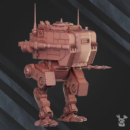 Frostborn Division Heavy Stomper Mech Polar Bear Pb180, Imperial Army proxy miniature, walker, 28mm heroic scale unpainted re