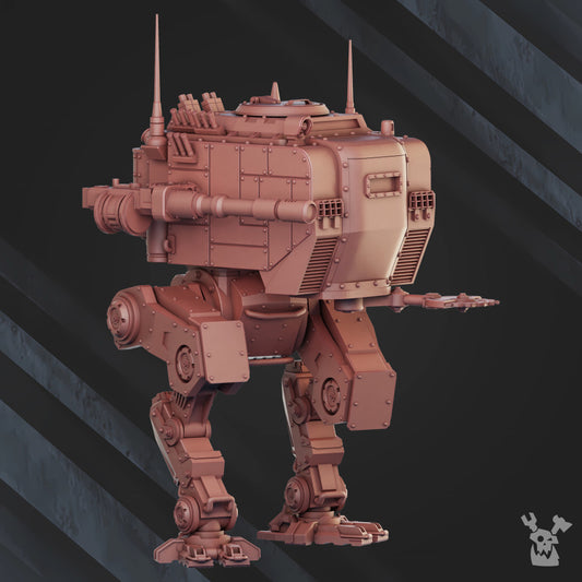 Frostborn Division Heavy Stomper Mech Polar Bear Pb180, Imperial Army proxy miniature, walker, 28mm heroic scale unpainted re