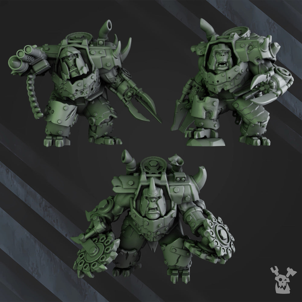 Orks Heavy Strikerz Posse, proxy miniature, vehicle, 28mm heroic scale unpainted resin