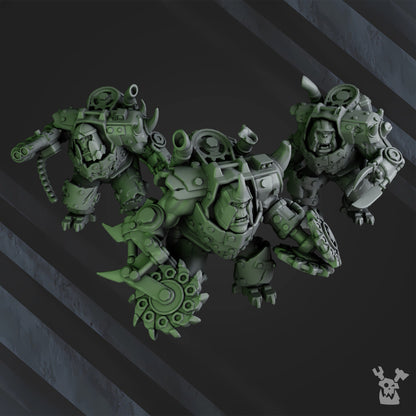 Orks Heavy Strikerz Posse, proxy miniature, vehicle, 28mm heroic scale unpainted resin, view 2