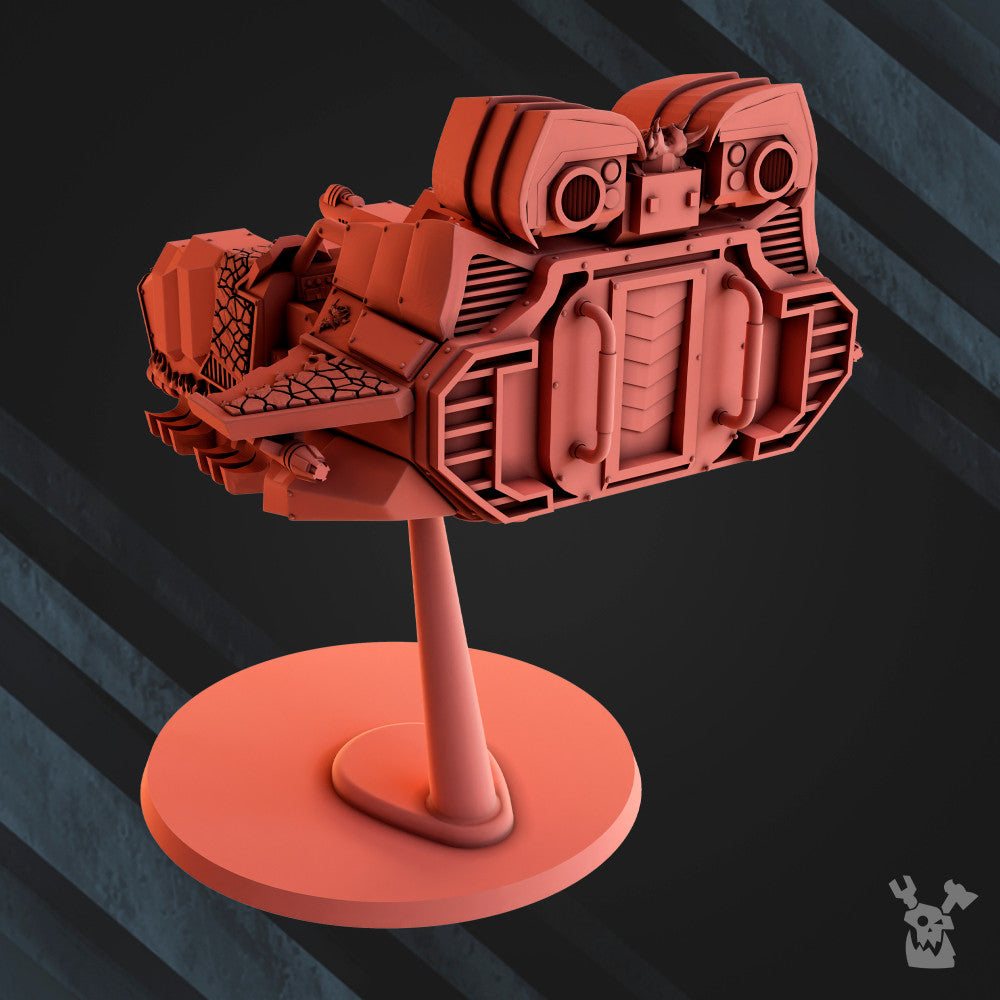 Flame Knights Hover Attack Speeder, proxy miniature, vehicle, 28mm heroic scale unpainted resin, view 5