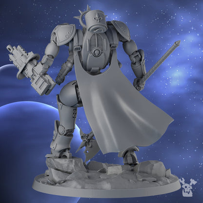 Battle Sisters Commander Scythe In Exosuit, proxy miniature, character, 28mm heroic scale, view 6