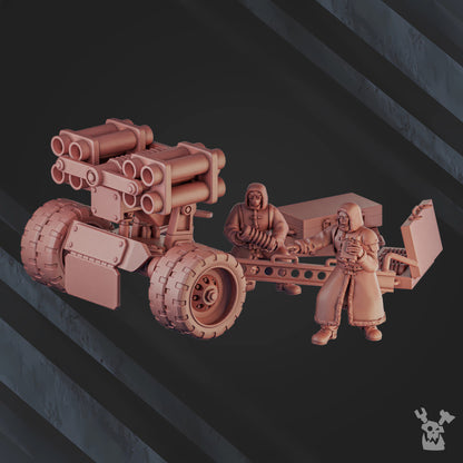 Frostborn Division Ice Wind Artillery Squad, Imperial Army proxy miniature, 28mm heroic scale unpainted resin