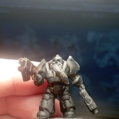 Space Dwarf Black Mountain Guardians Build Kit, proxy miniature, 28mm heroic scale unpainted resin, view 7
